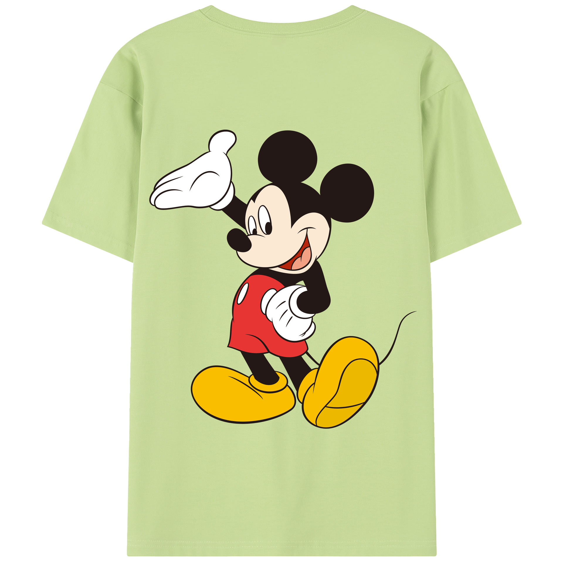 （画像用） ミッキーマウス Mickey Mouse 綿100％半袖Tシャツ（背面プリント）